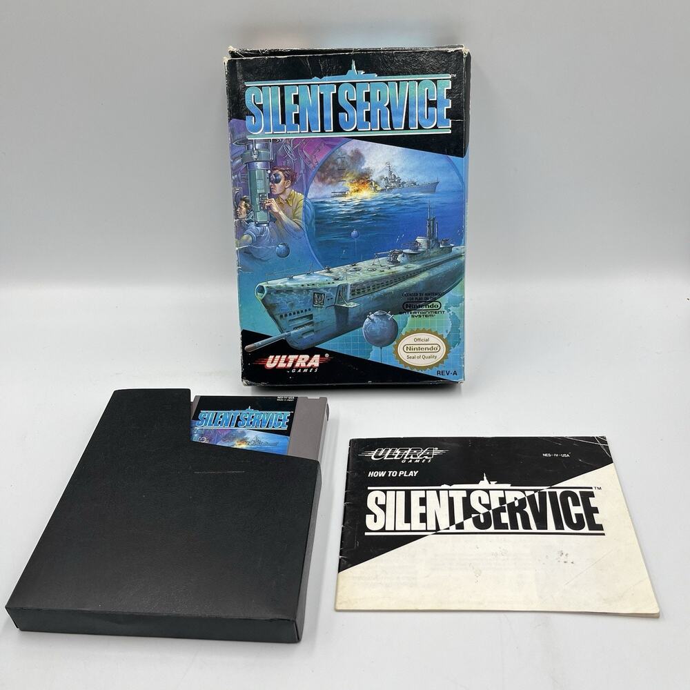Silent Service (Nintendo NES, 1989) Complete CIB NICE!
